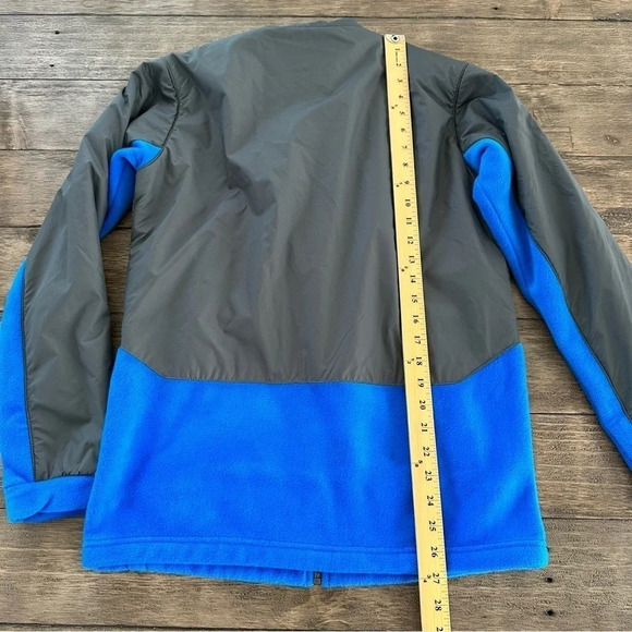 Columbia Boys XL 18/20 Steens Mtn Overlay Fleece Zip Up Jacket Blue Gray Camping - Picture 6 of 6